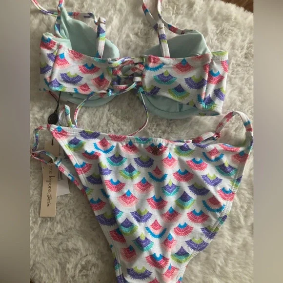 Nanette lepore bikini swimsuit size 6 new lace up back - Picture 2 of 4